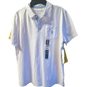 U.S. Polo Assn. White Polo Shirt with Embroidered Logo